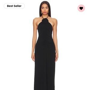 Yumi Kim Revolve Black Rosette Dress